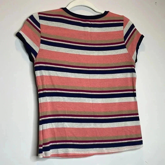 Trendy Striped Short Sleeve Top - Picture 5 of 5